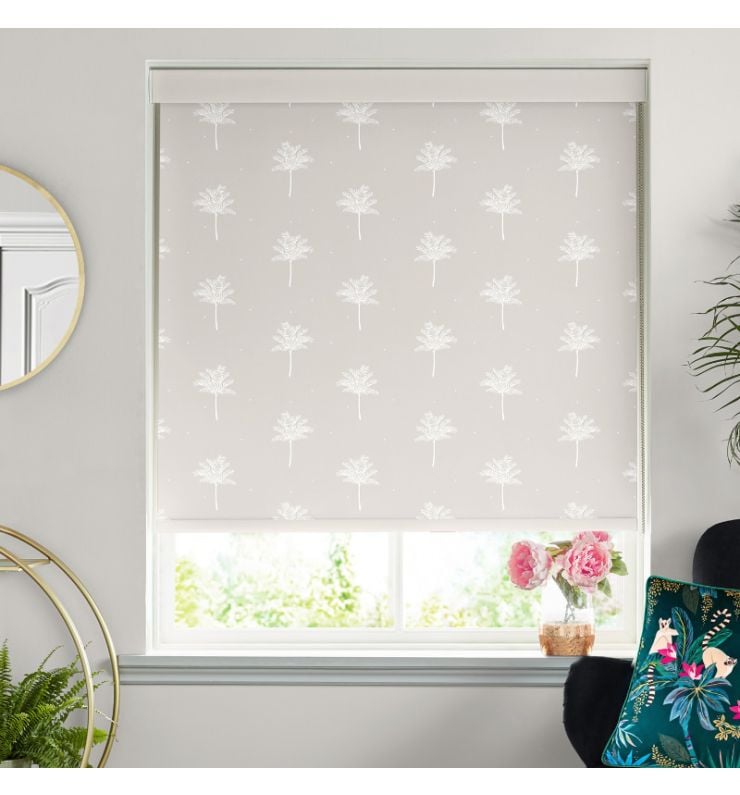 Sara Miller Small Palm Tree Linen Dimout Roller Blind