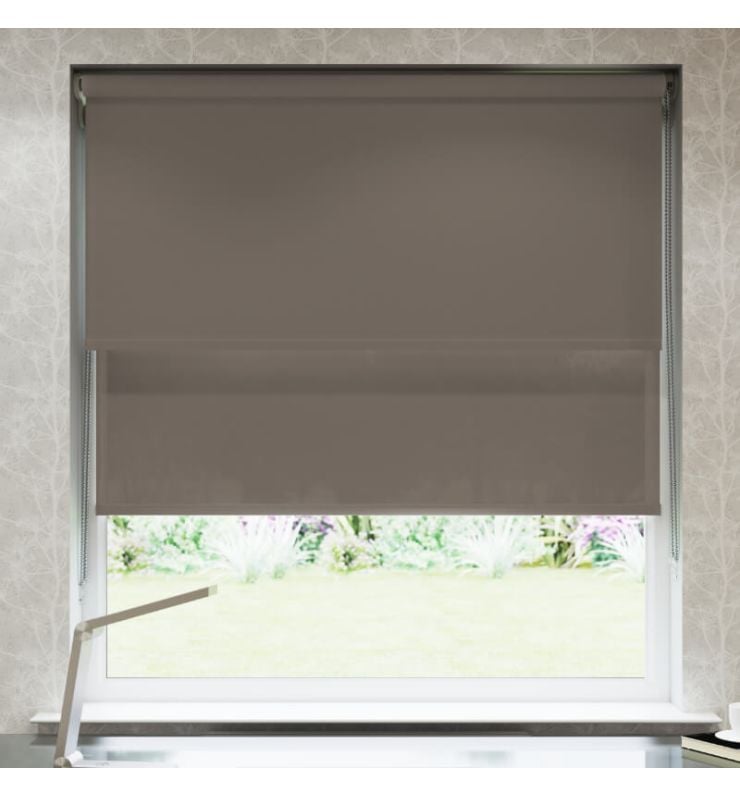 Taupe Double Roller Blind