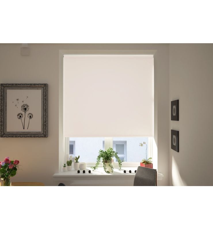 Toscana White Blackout XL Mains Electric Roller Blind