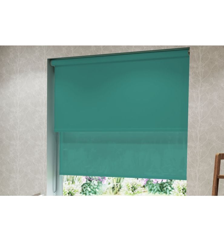 Turquoise Double Roller Blind