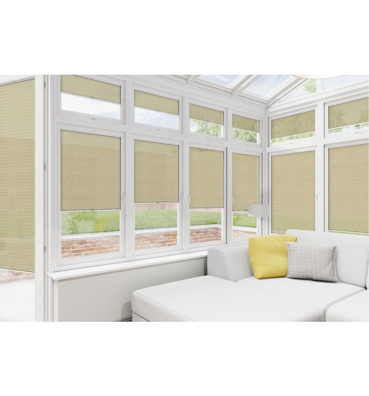 Prestige Yellow Pleated Conservatory Blind