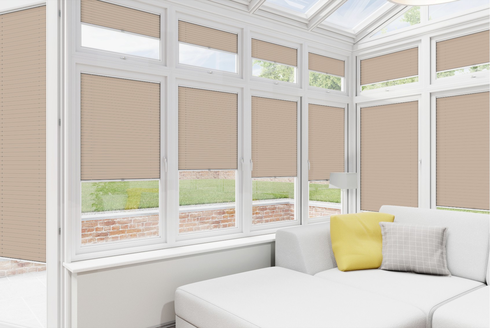 Clic Stick Fit Surface Apricot Honeycomb Blackout Blind