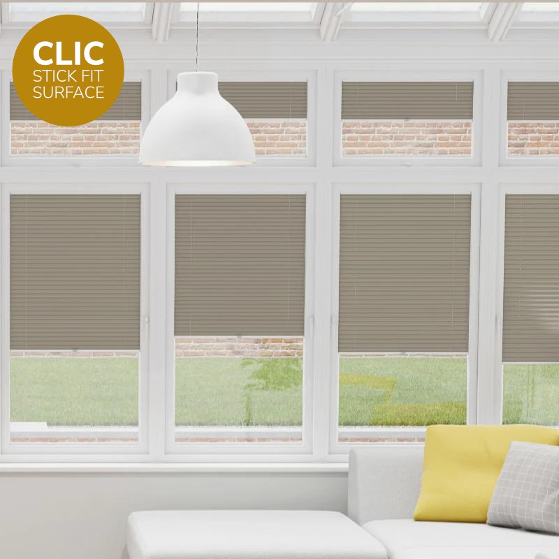 Clic Stick Fit Surface Ash Honeycomb Blackout Blind
