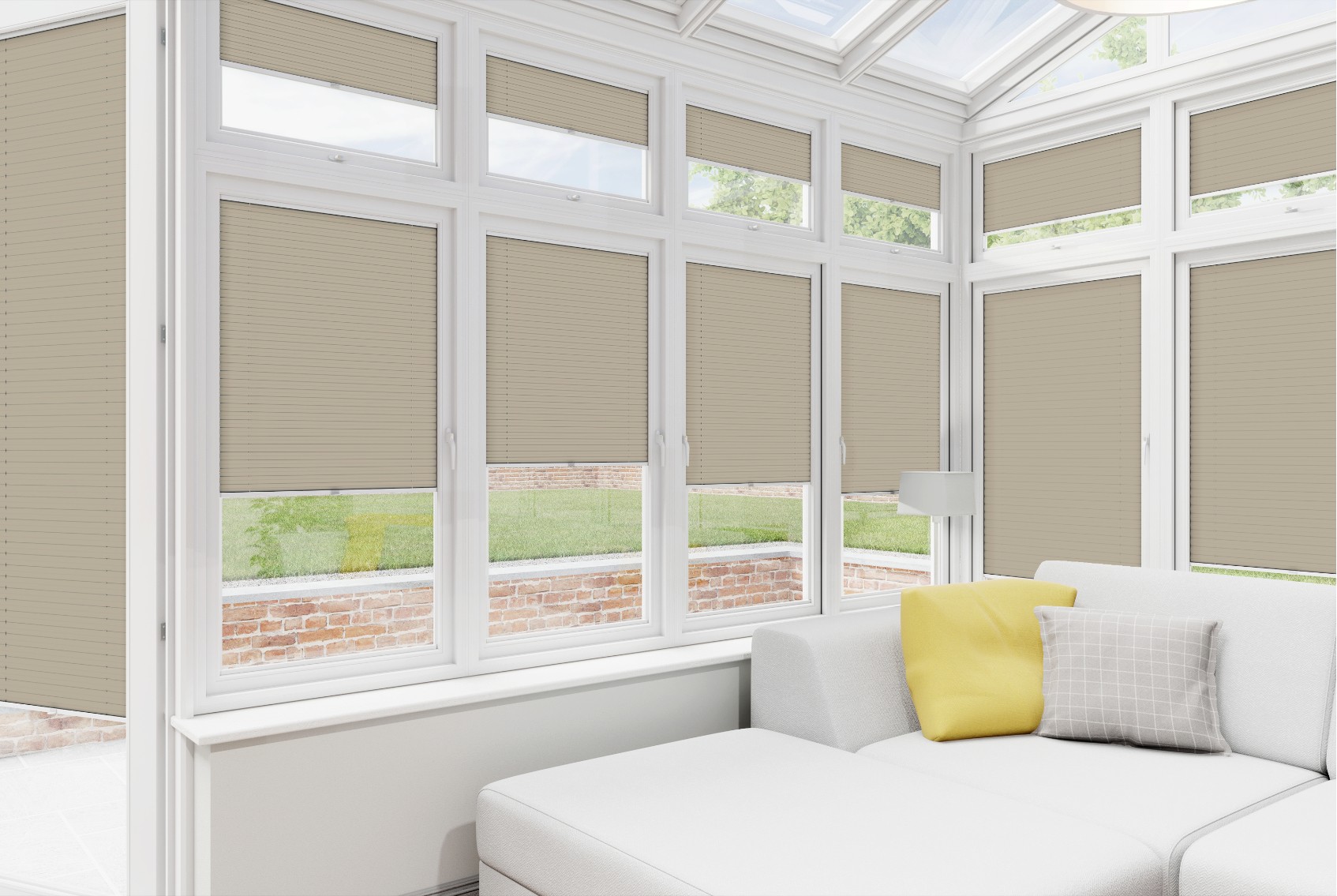 Clic Stick Fit Surface Ash Honeycomb Blackout Blind