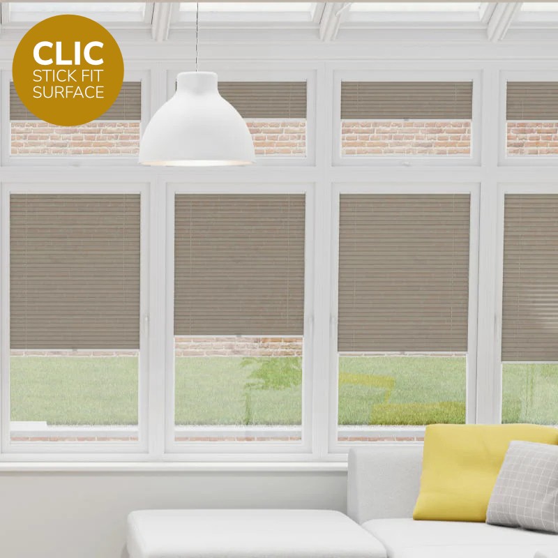 Clic Stick Fit Surface Ash Honeycomb Blind