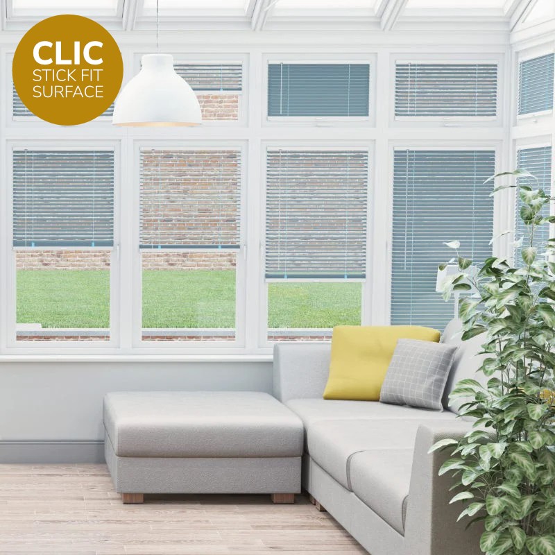 Clic Stick Fit Surface Baby Blue Venetian Blind