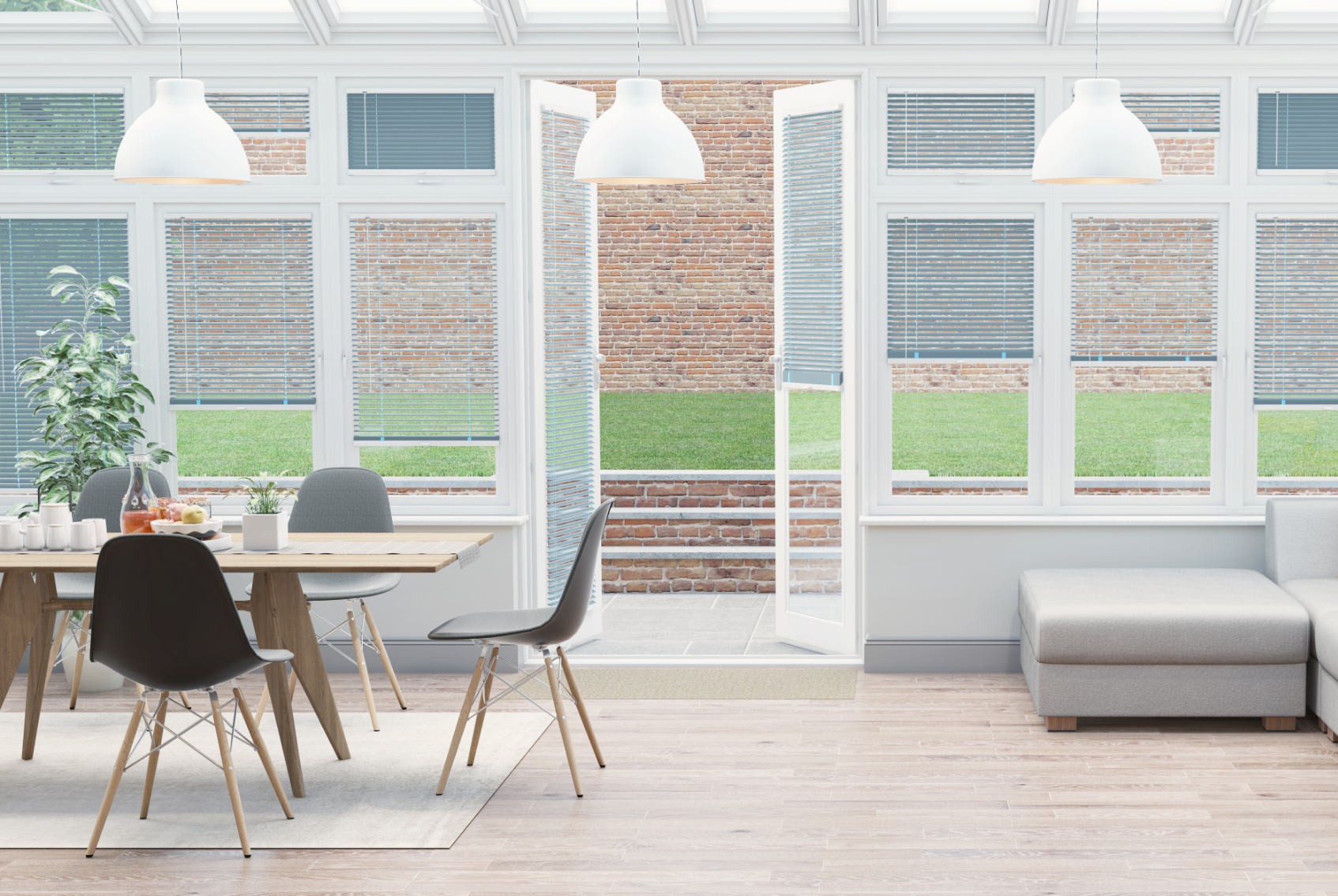 Clic Stick Fit Surface Baby Blue Venetian Blind