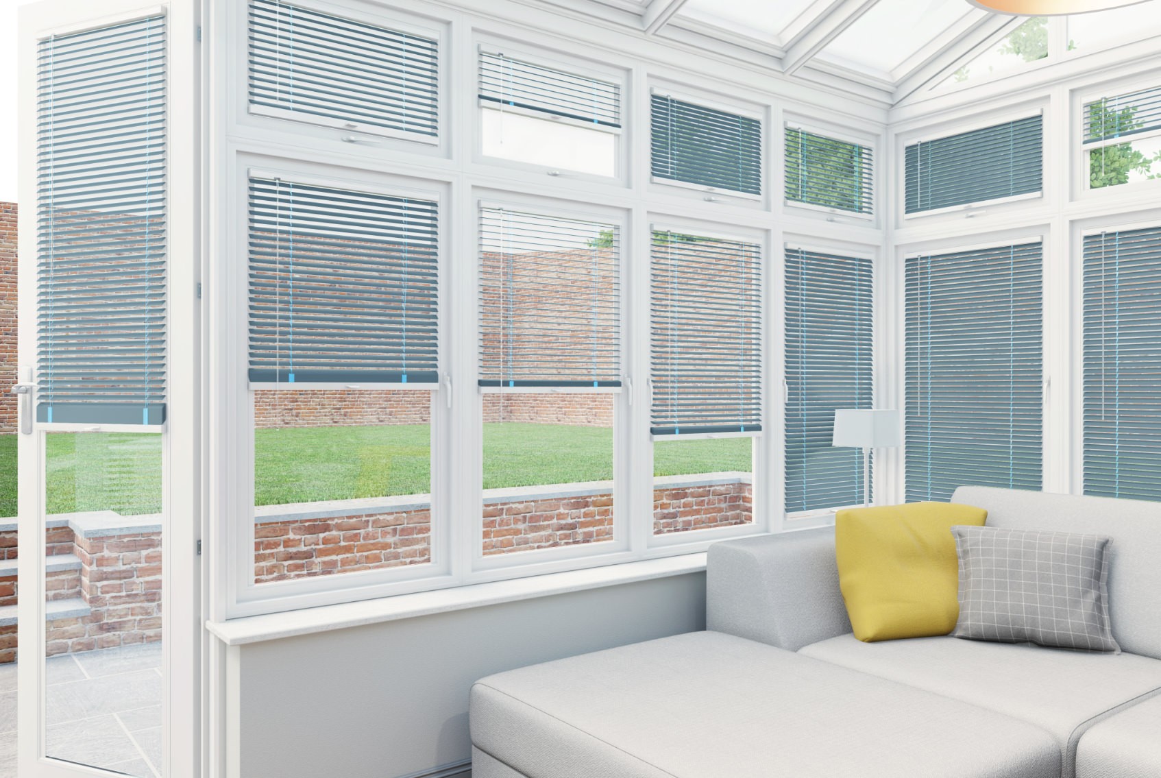 Clic Stick Fit Surface Baby Blue Venetian Blind