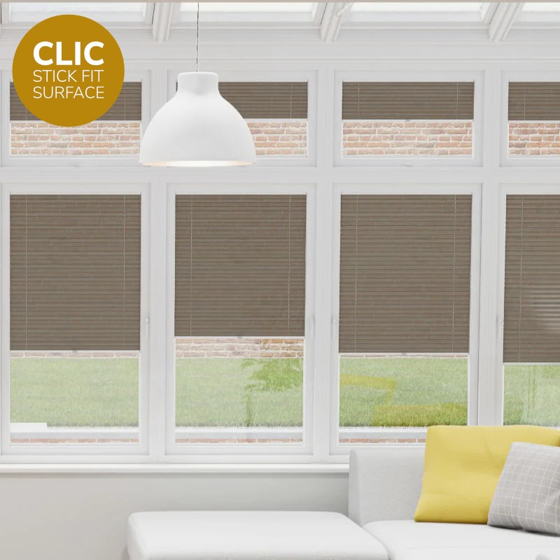 Clic Stick Fit Surface Beige Pleated Blind