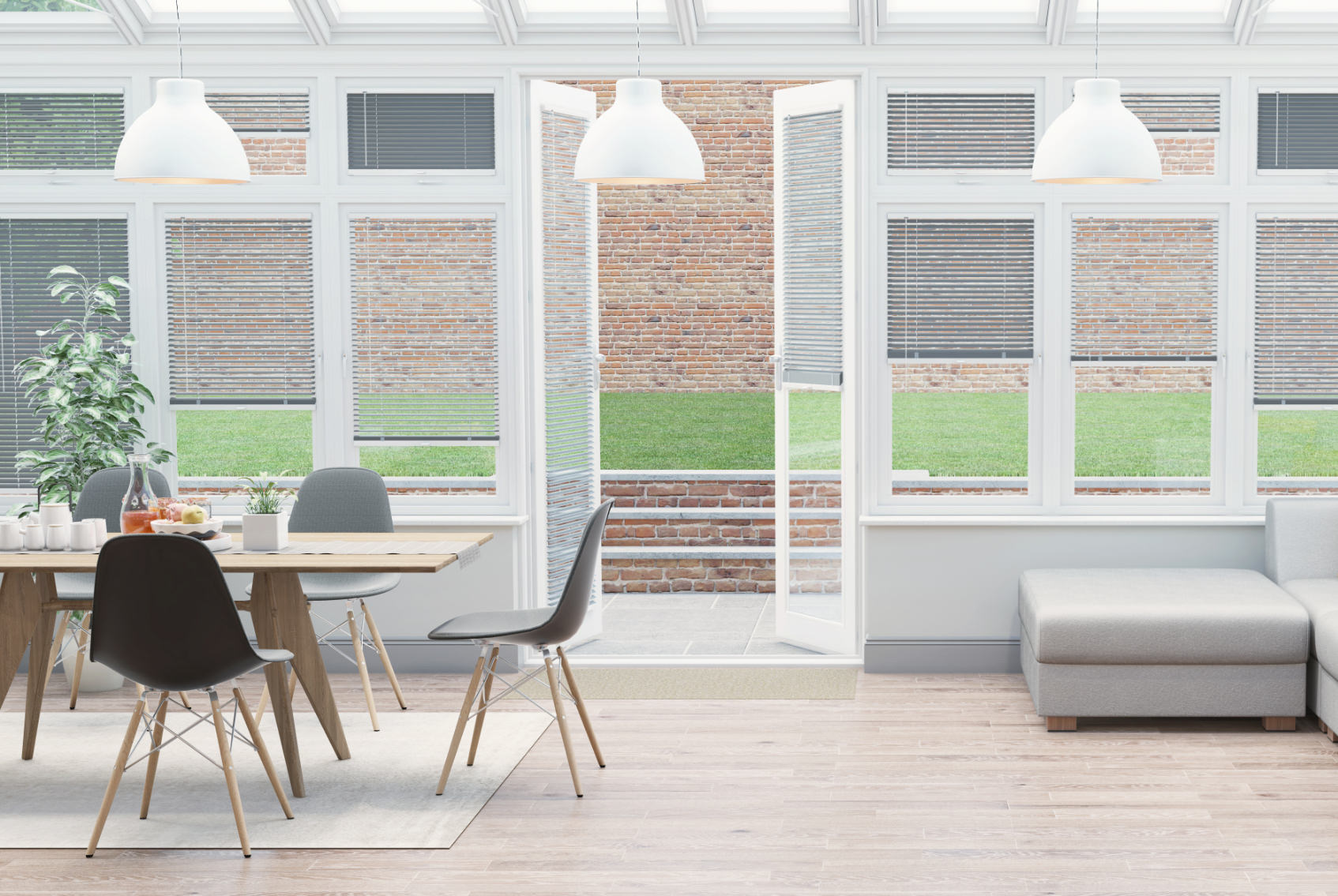 Clic Stick Fit Surface Brushed Steel Venetian Blind