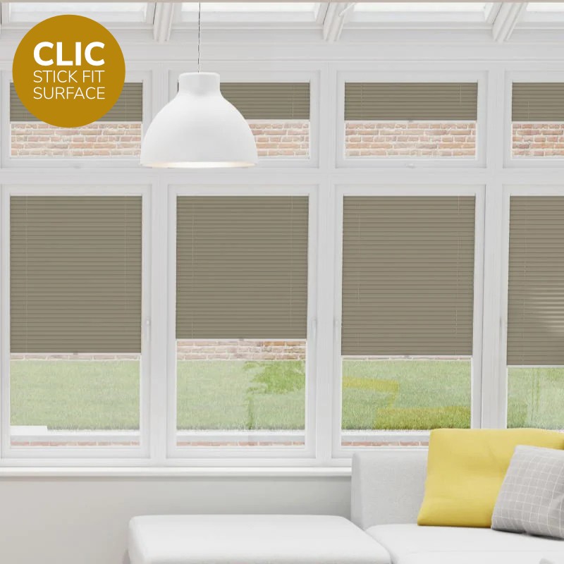 Clic Stick Fit Surface Camel Honeycomb Blackout Blind