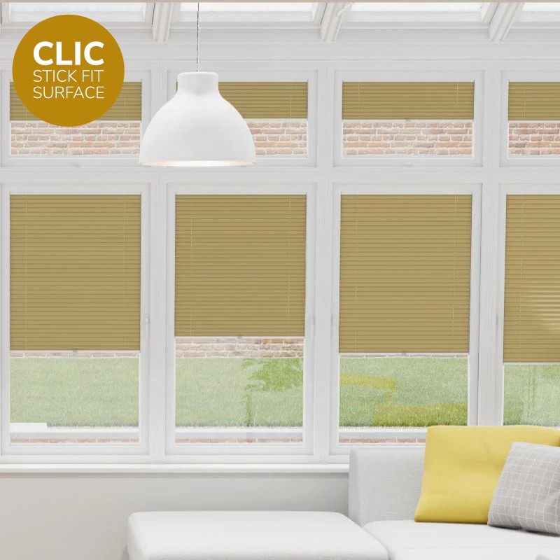 Clic Stick Fit Surface Citron Honeycomb Blackout Blind