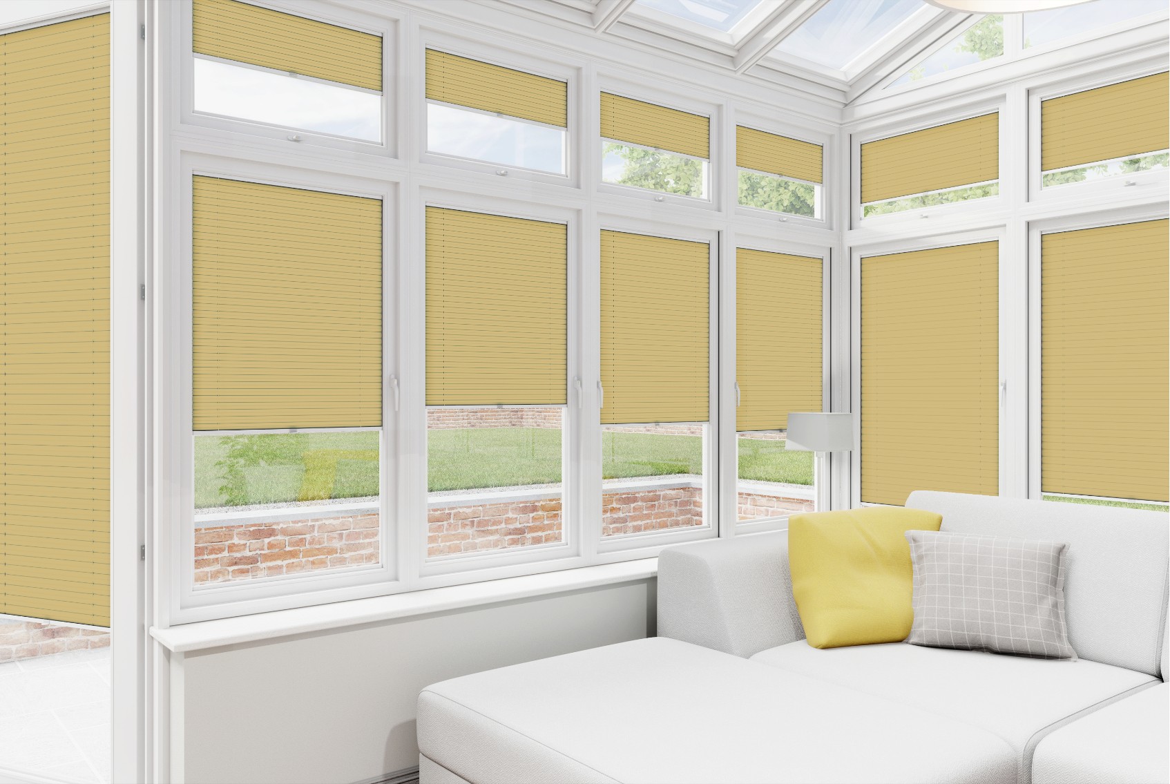 Clic Stick Fit Surface Citron Honeycomb Blackout Blind