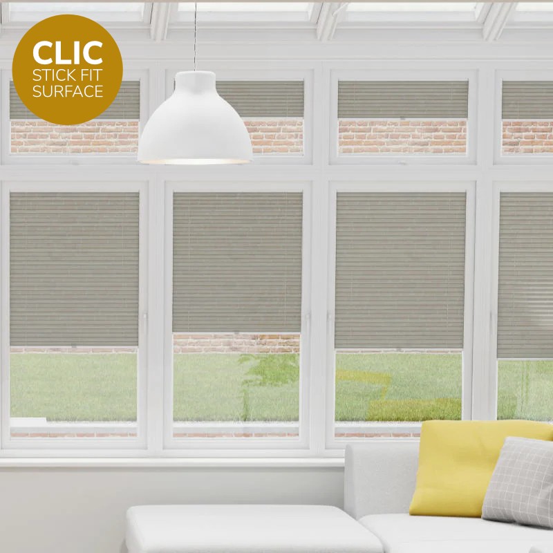 Clic Stick Fit Surface Cream Pleated Blind