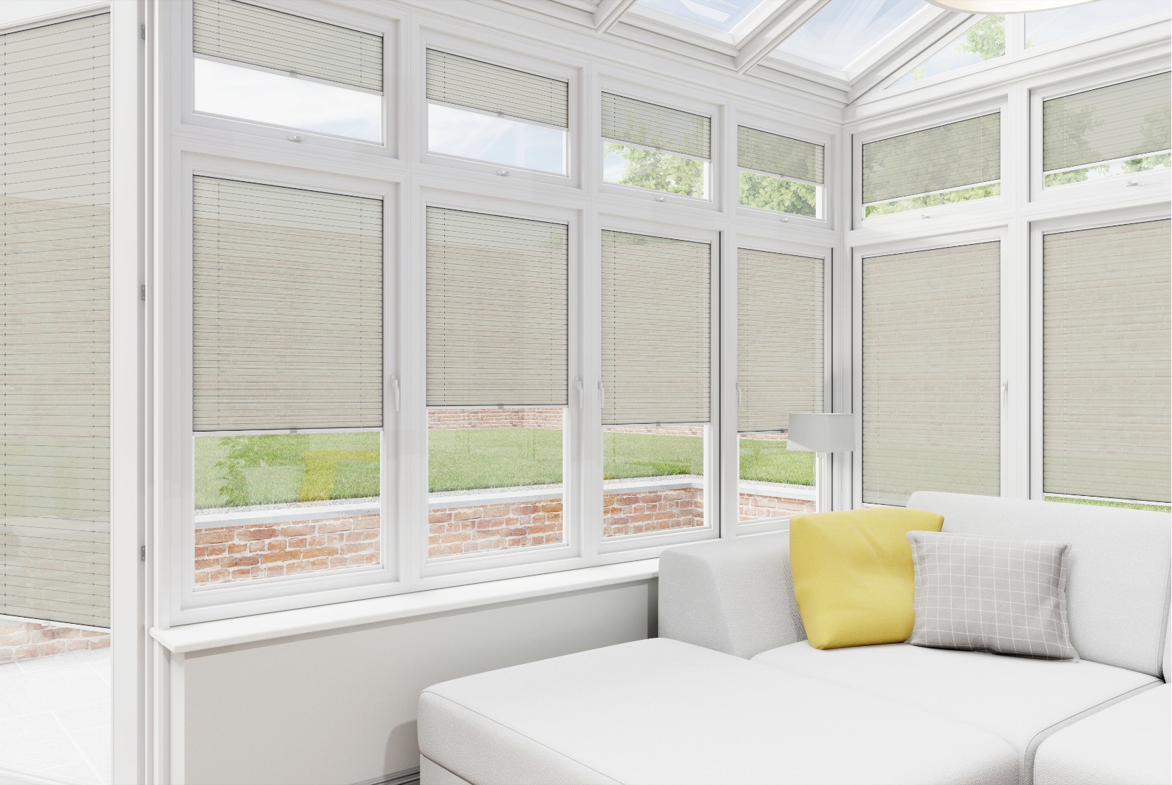 Clic Stick Fit Surface Cream Pleated Blind