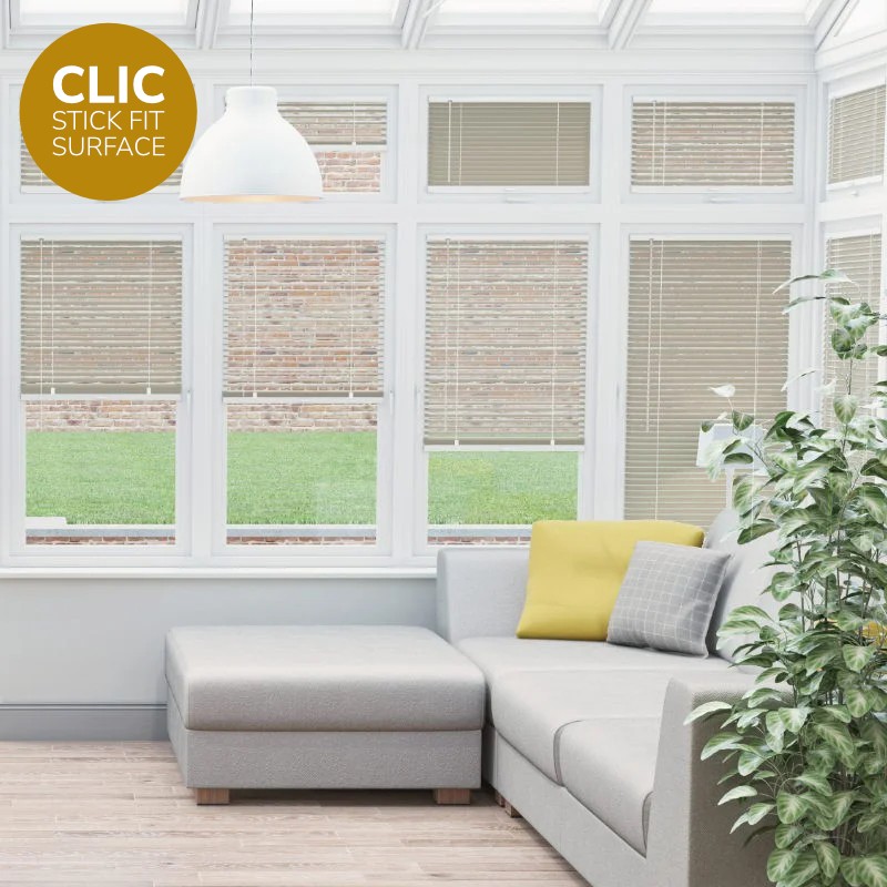 Clic Stick Fit Surface Cream Venetian Blind