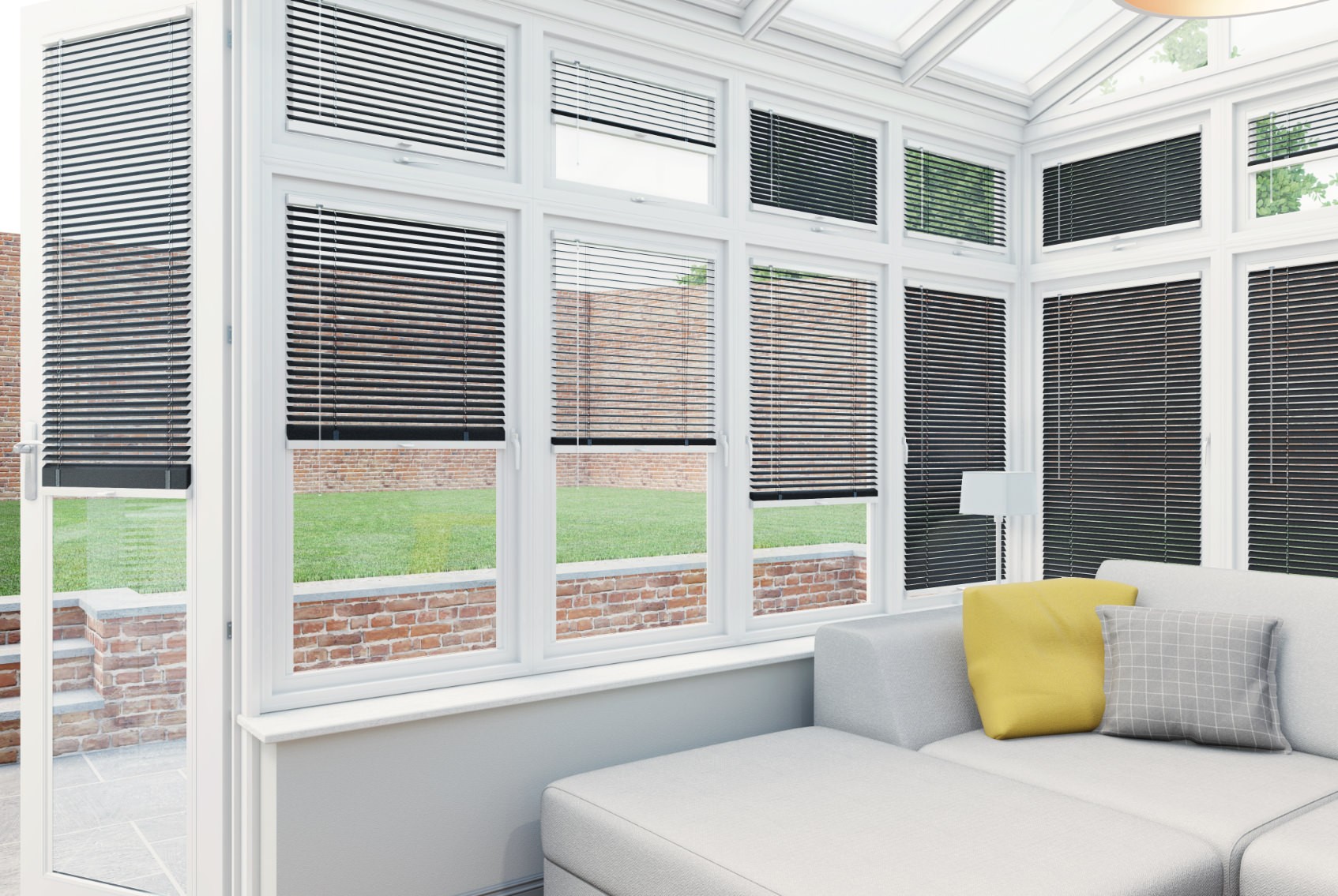 Clic Stick Fit Surface Graphite Shimmer Venetian Blind