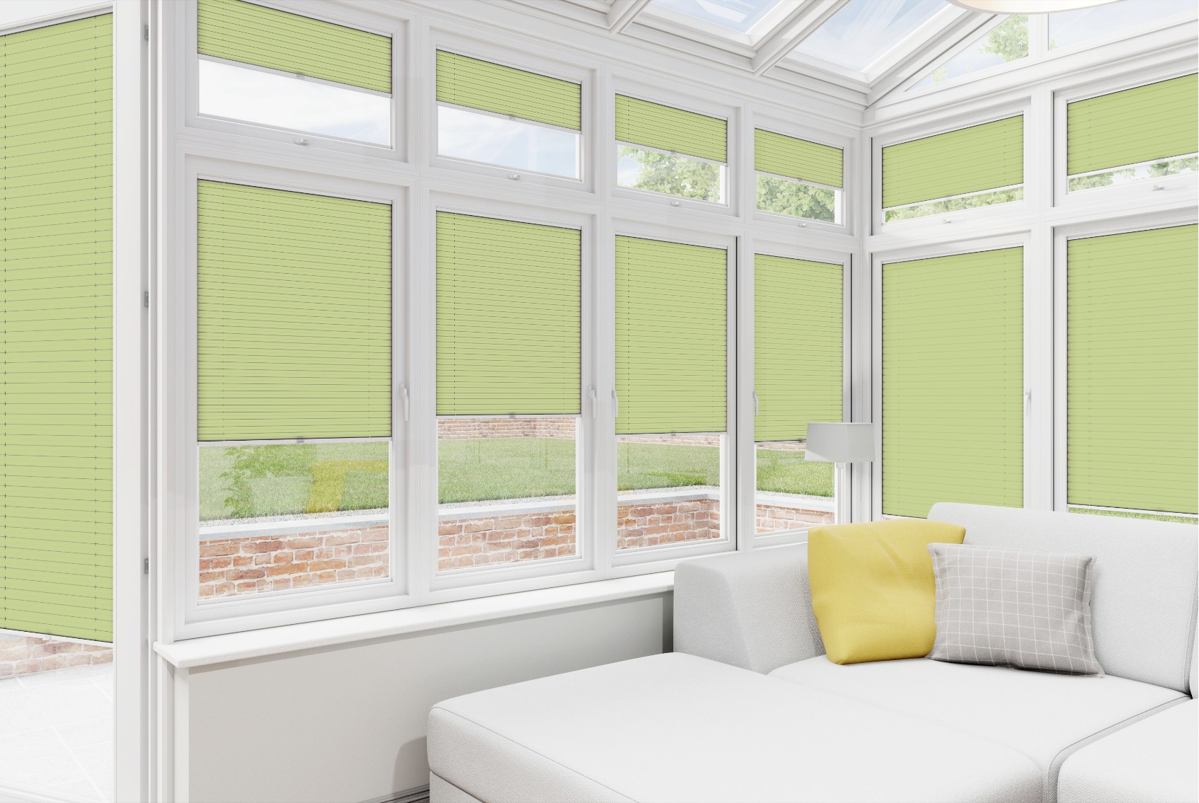 Clic Stick Fit Surface Grass Honeycomb Blackout Blind