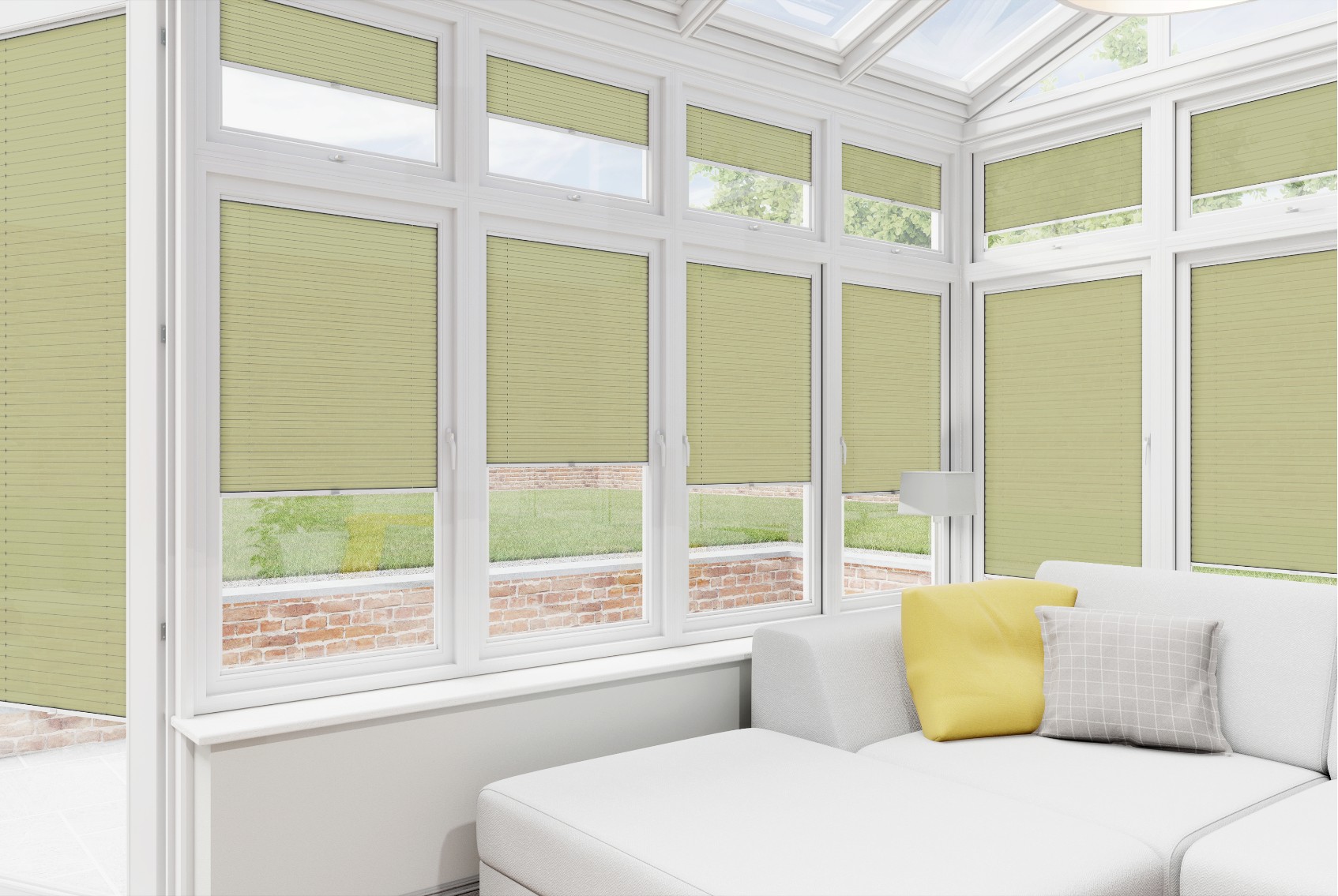 Clic Stick Fit Surface Lime Honeycomb Blind