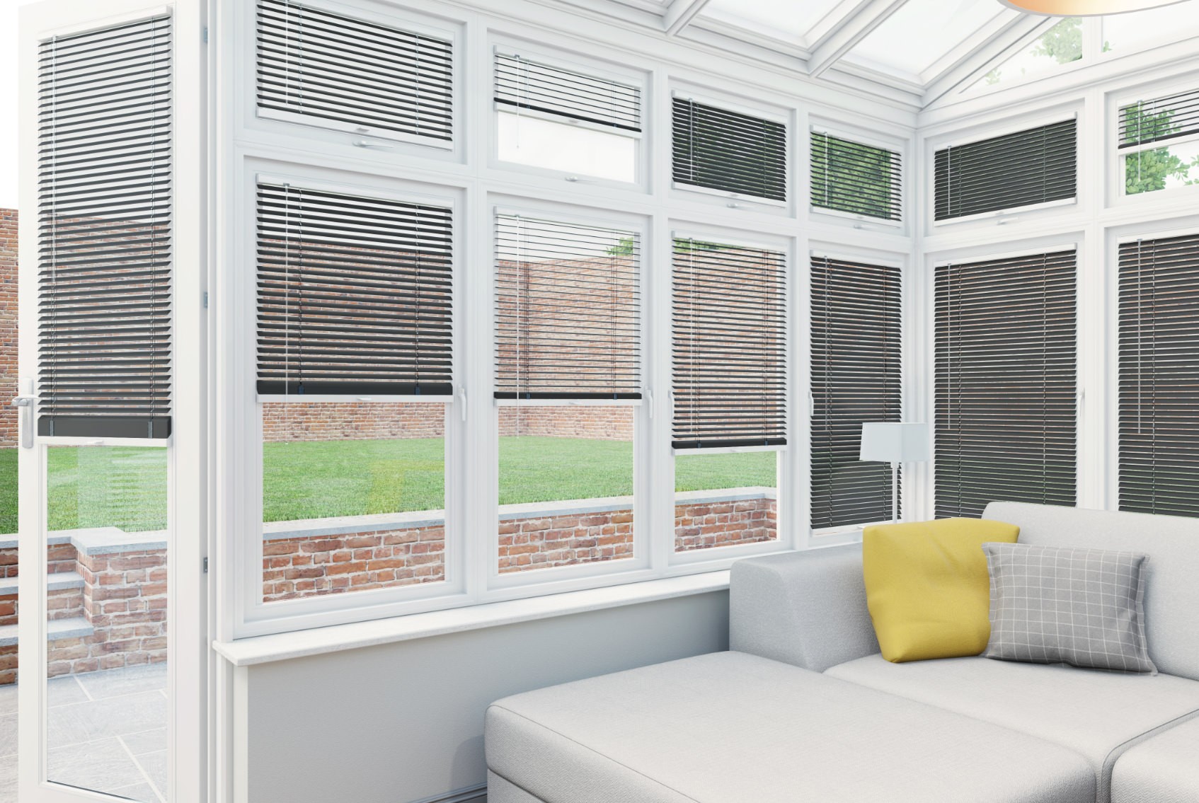 Clic Stick Fit Surface Matt Mid Grey Venetian Blind