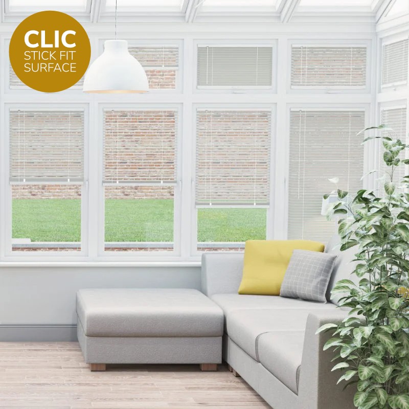 Clic Stick Fit Surface Matt White Venetian Blind