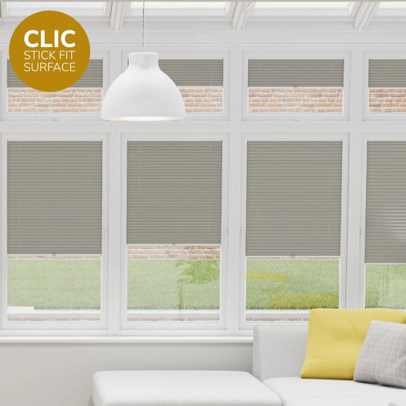Clic Stick Fit Surface Pearl Honeycomb Blackout Blind