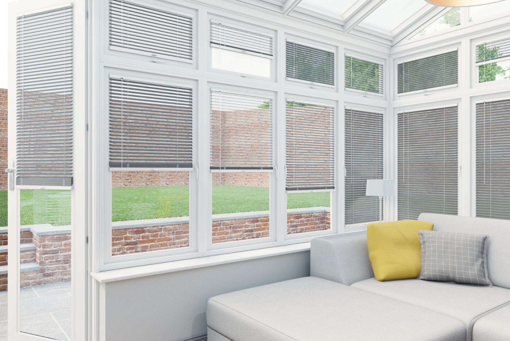 Clic Stick Fit Surface Perforated Silver Venetian Blind