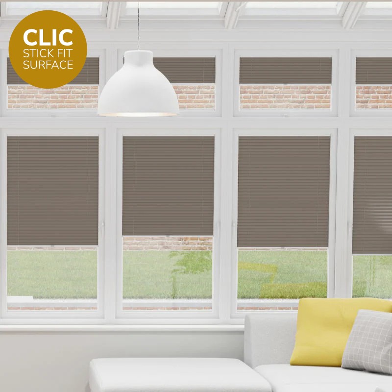 Clic Stick Fit Surface Sand Honeycomb Blackout Blind