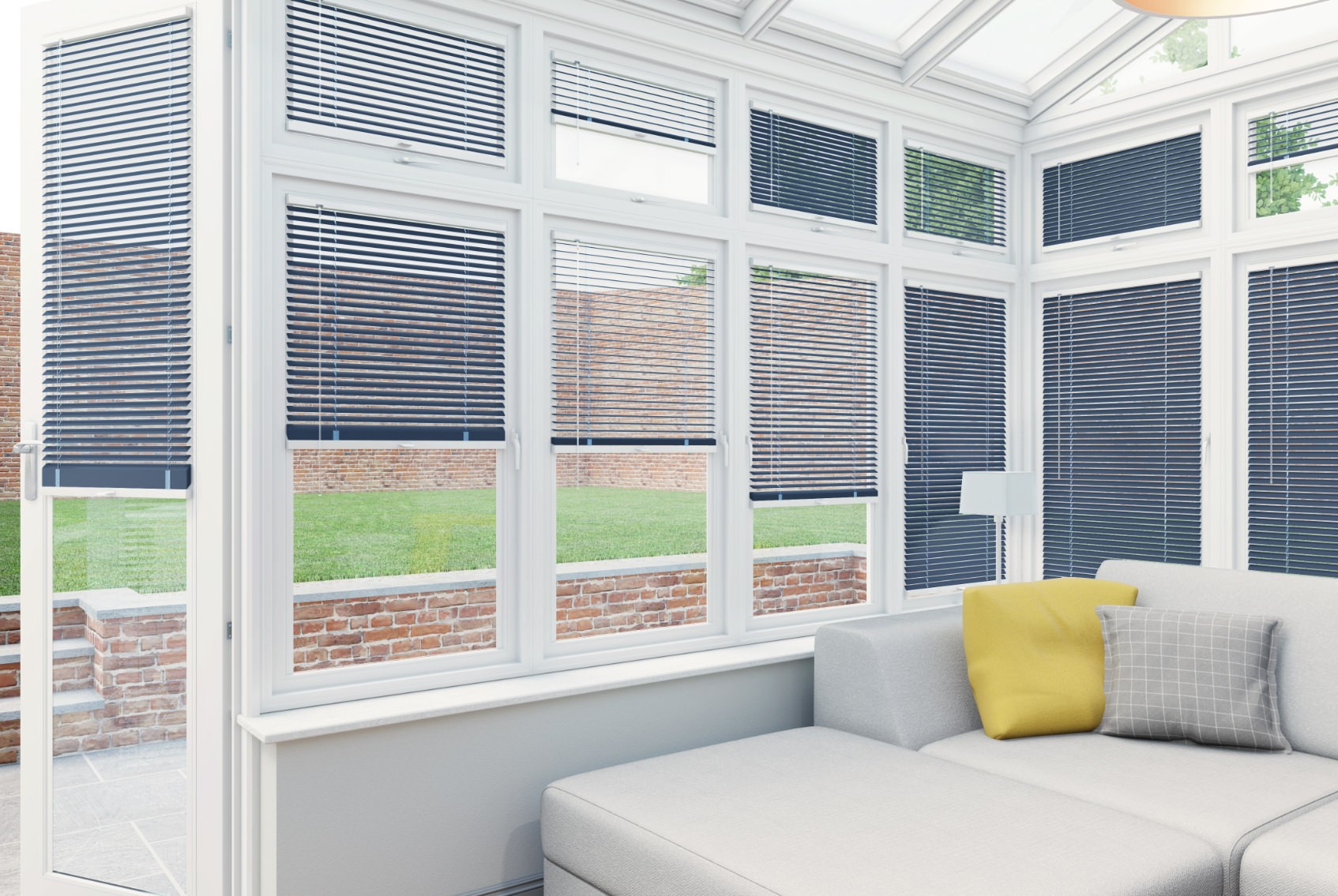Clic Stick Fit Surface Sapphire Blue Venetian Blind