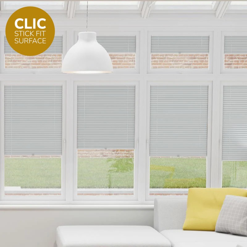Clic Stick Fit Surface Snow White Honeycomb Blackout Blind