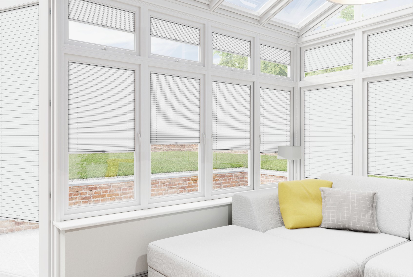 Clic Stick Fit Surface Snow White Honeycomb Blackout Blind