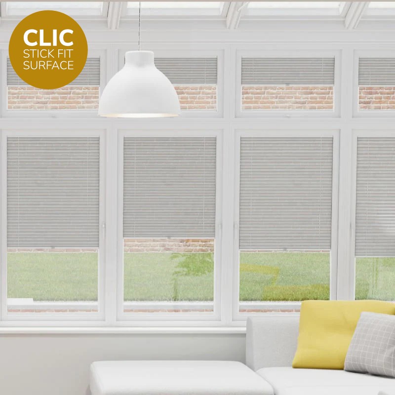 Clic Stick Fit Surface Snow White Honeycomb Blind