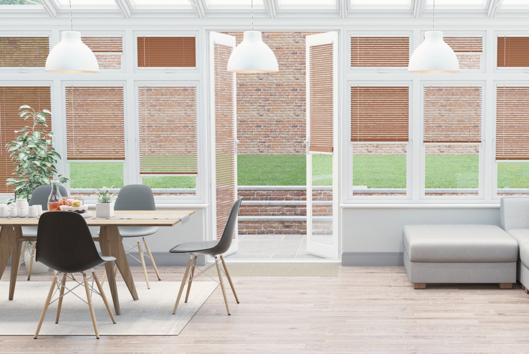 Clic Stick Fit Surface Tangerine Venetian Blind