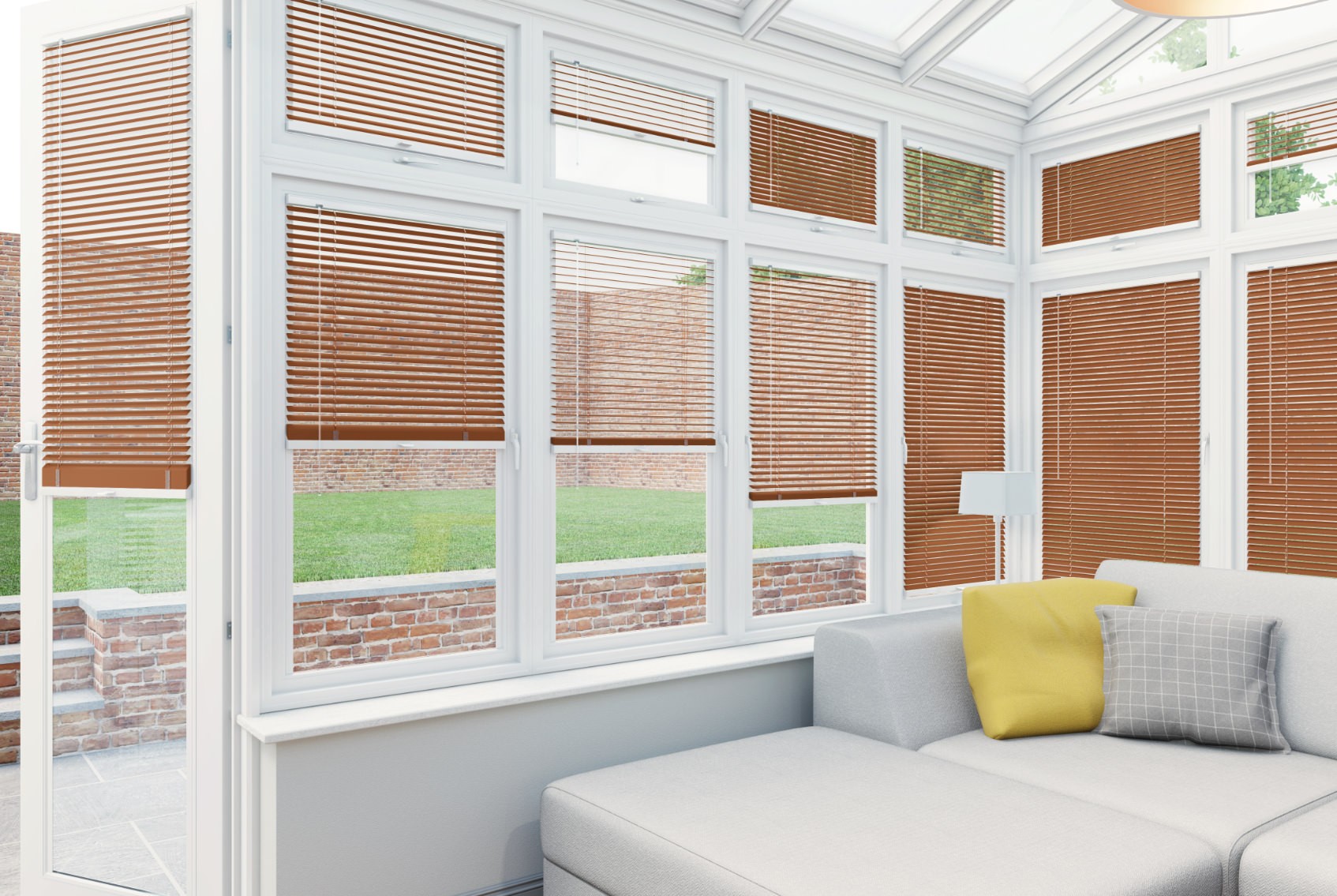 Clic Stick Fit Surface Tangerine Venetian Blind