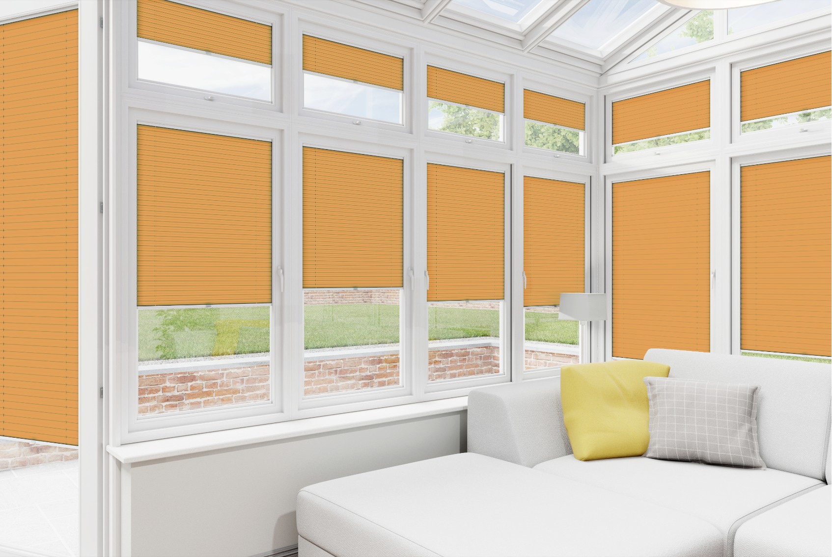 Clic Stick Fit Surface Yellow Honeycomb Blackout Blind