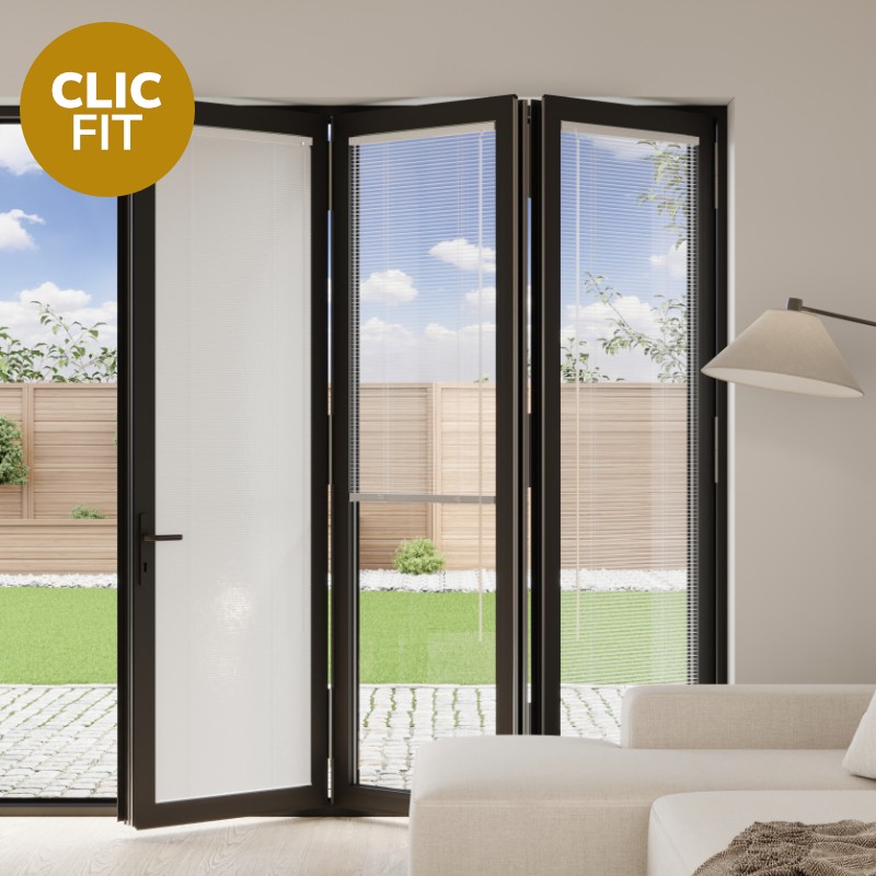 Prestige Clic Fit Bright White Venetian BiFold Door Blind