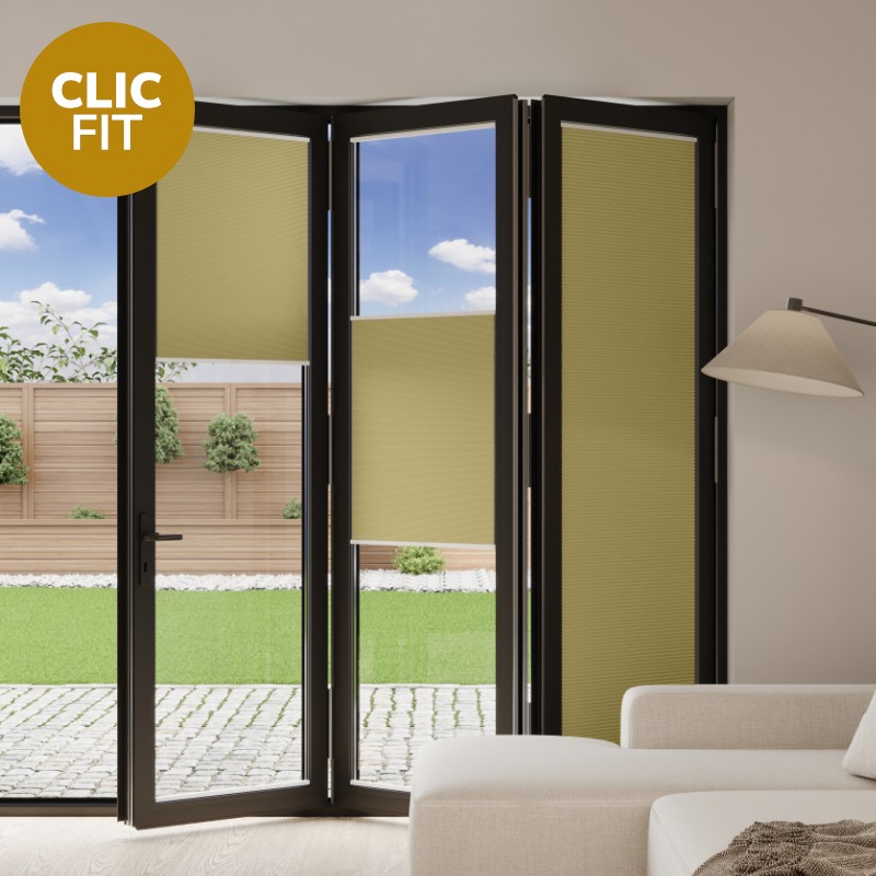 Prestige Clic Fit Citron Honeycomb Blackout BiFold Door Blind