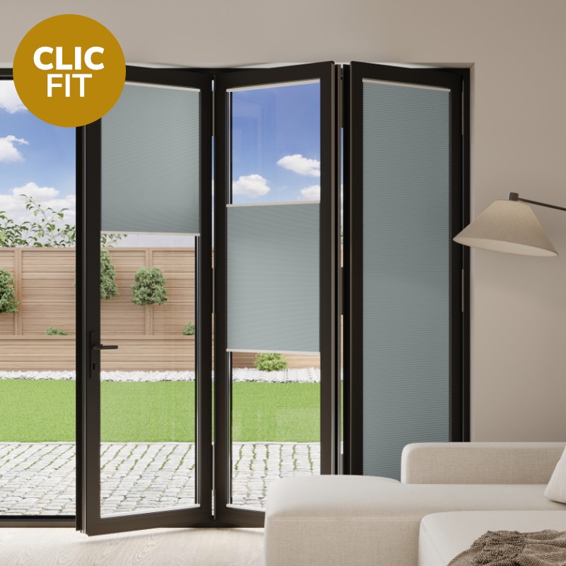 Prestige Clic Fit Cloud Honeycomb Blackout BiFold Door Blind