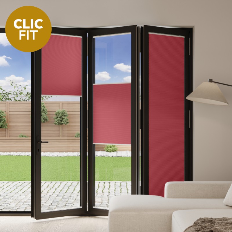 Prestige Clic Fit Coral Honeycomb Blackout BiFold Door Blind
