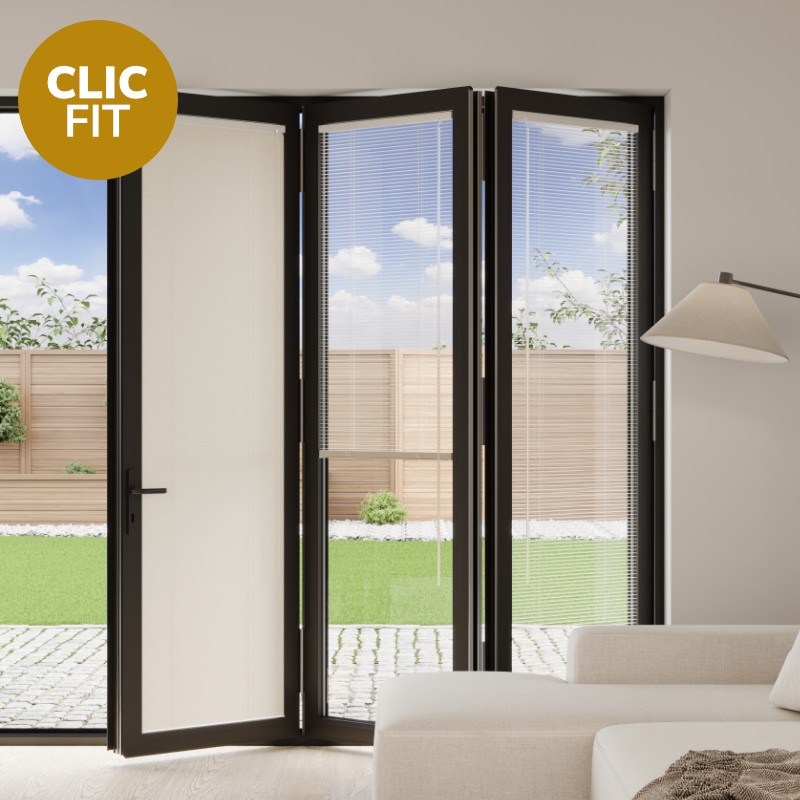 Prestige Clic Fit Cream Venetian BiFold Door Blind