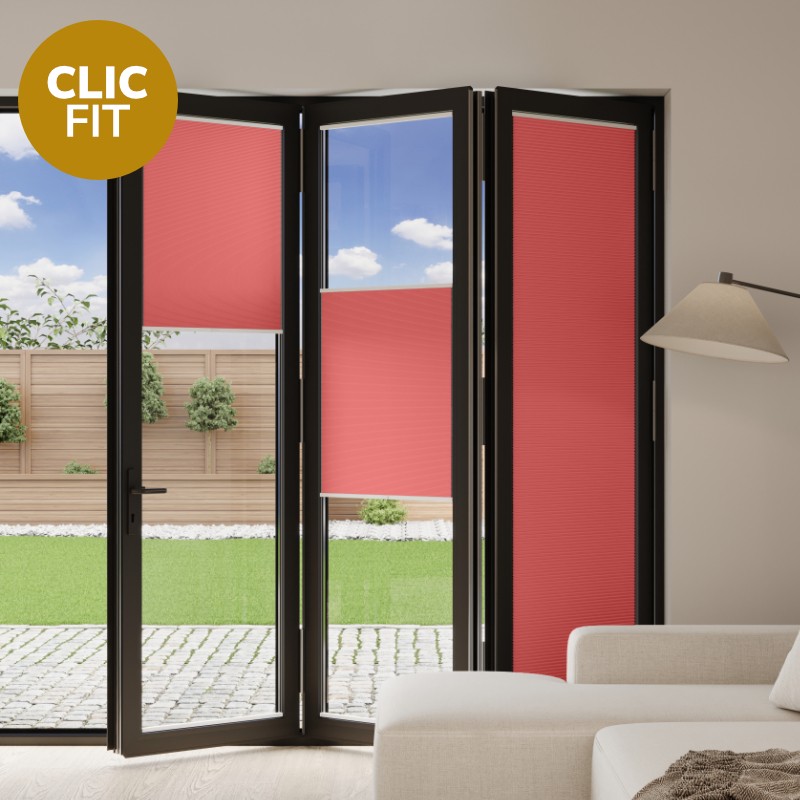 Prestige Clic Fit Flame Honeycomb Blackout BiFold Door Blind