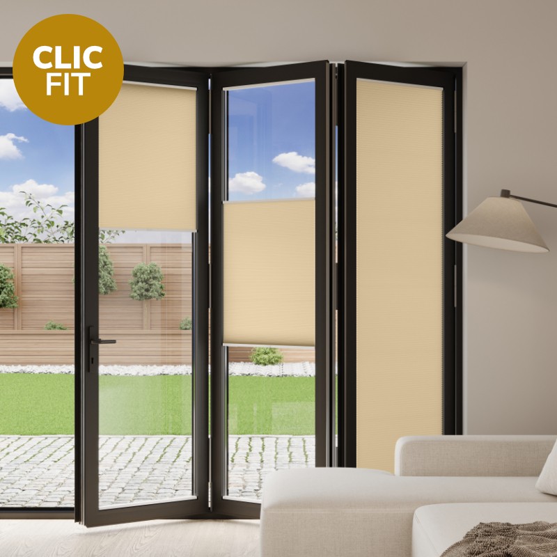 Prestige Clic Fit Melon Honeycomb BiFold Door Blind