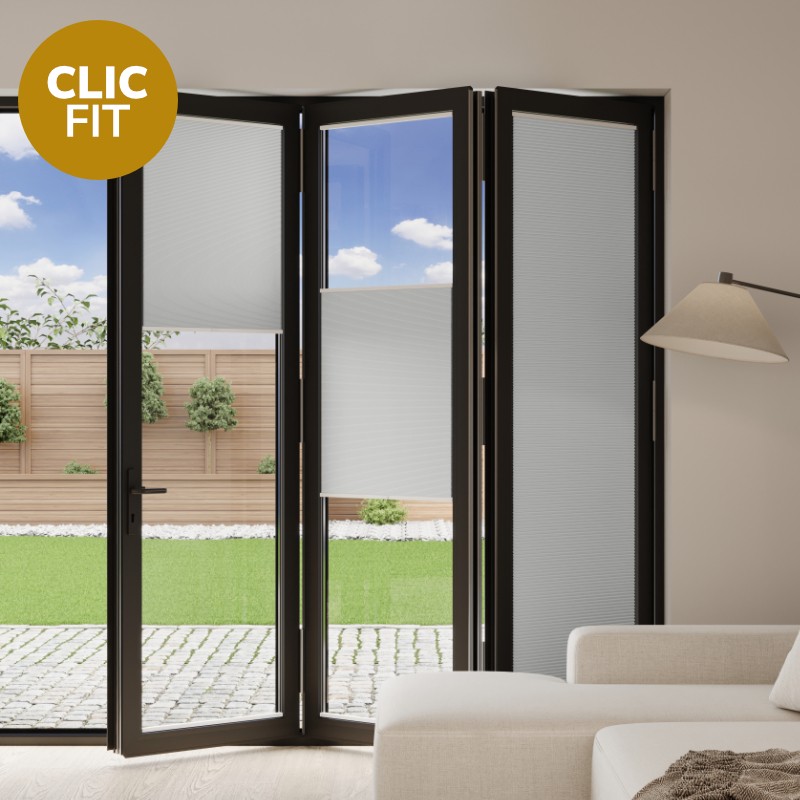 Prestige Clic Fit Mouse Honeycomb Blackout BiFold Door Blind