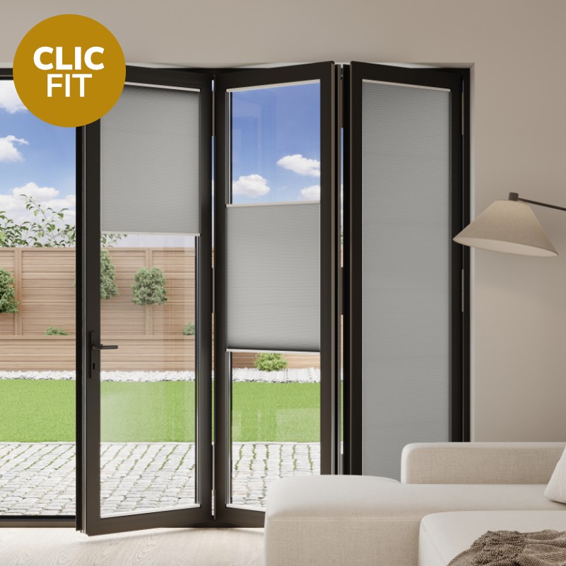Prestige Clic Fit Mouse Honeycomb BiFold Door Blind