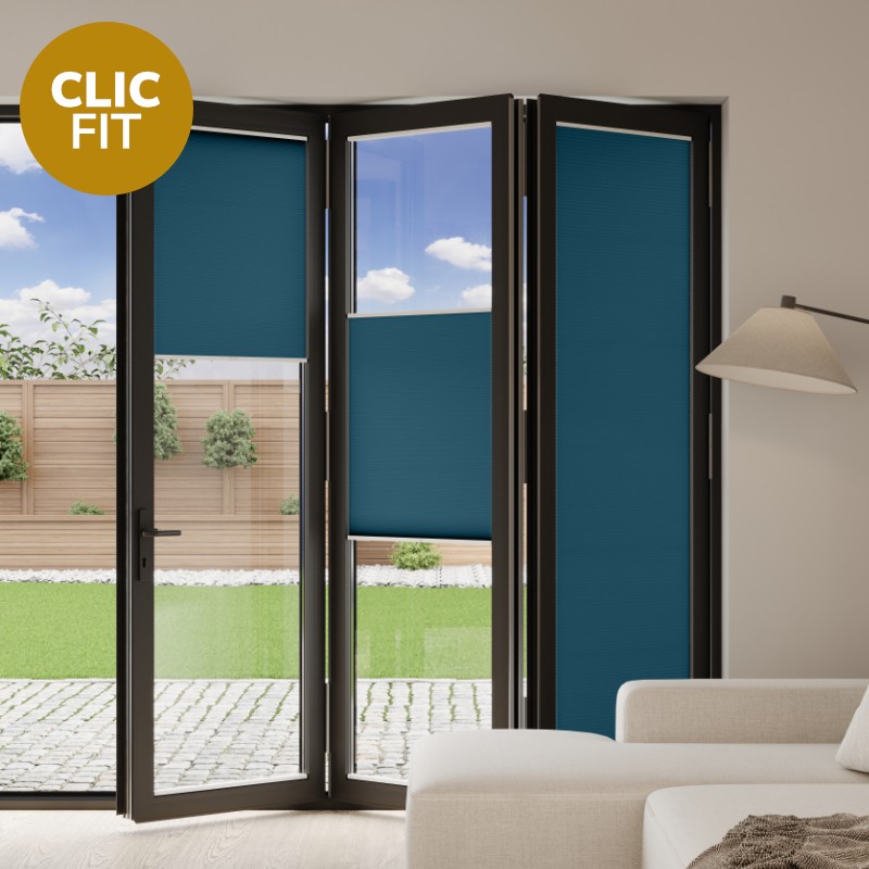 Prestige Clic Fit Ocean Honeycomb BiFold Door Blind