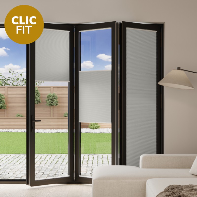 Prestige Clic Fit Pearl Honeycomb Blackout BiFold Door Blind