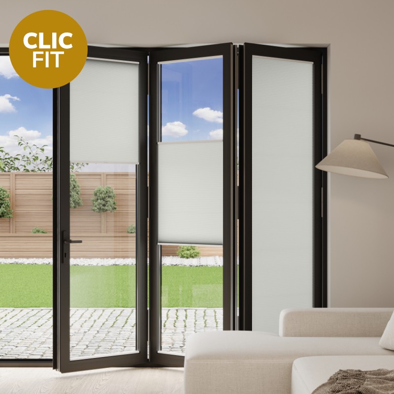 Prestige Clic Fit Pearl Honeycomb BiFold Door Blind