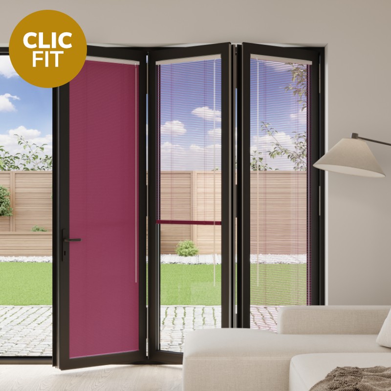 Prestige Clic Fit Red Berry Venetian BiFold Door Blind