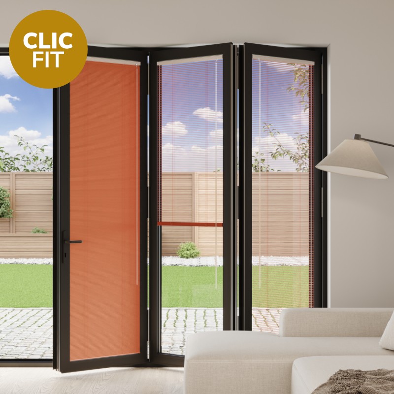 Prestige Clic Fit Tangerine Venetian BiFold Door Blind