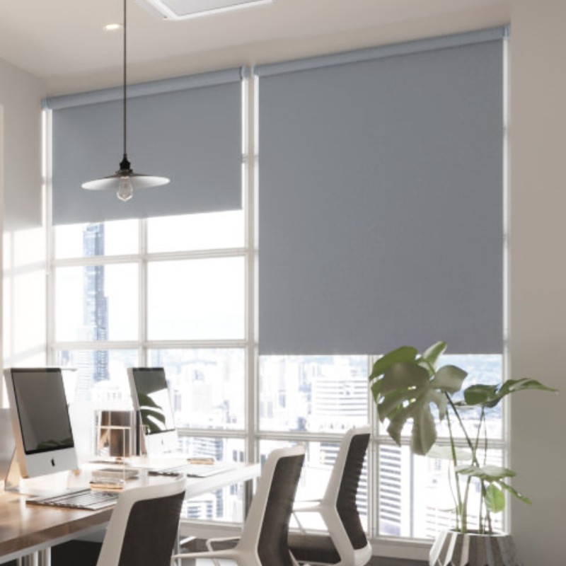 Commercial FR Dimout Ash Premium XL Roller Blind